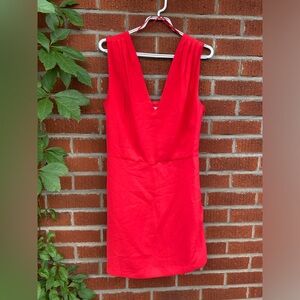 Mango suit M mini dress red